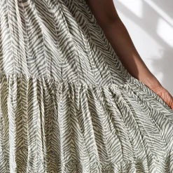 Cartlin Green And Beige Zebra