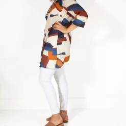 Claudette Navy/Tan